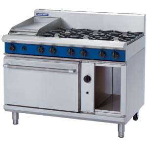 Blue Seal Evolution Series G508C 6 Burner Gas Range Static Oven 2/1 GN 57kw