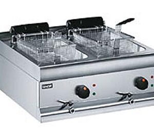 Lincat DF612 Silverlink 600 Counter Top Twin Tank Fryers with 2 Baskets-0
