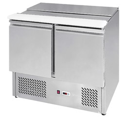 Interlevin ESA900 2 Door Gastronorm Saladette Counter Fridge