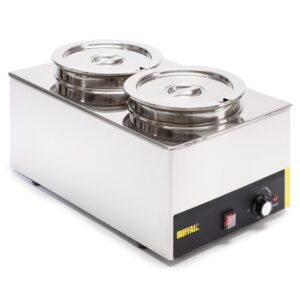 Buffalo S077 Bain Marie 2 Round Pots (Without Tap)
