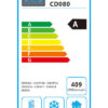 Polar CD080 Stainless Steel Undercounter Fridge - Energy Label