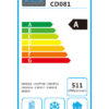 Polar CD081 Stainless Steel Undercounter Freezer - Energy Label