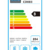 Polar CD083 Stainless Steel Upright Freezer - Energy Label