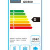 Polar GD880 Slimline Double Door Freezer - Energy Label