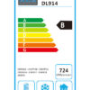 Polar DL914 Double Door Counter Fridge with Upstand - Energy Label