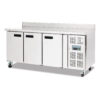 Polar DL915 Triple Door Counter Fridge with Upstand