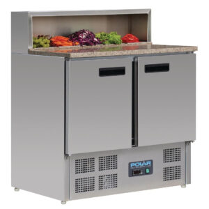 Polar G603 Pizza/Salad Preperation Counter Fridge with Marble Top