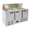 Polar G607 3 Door Saladette Counter Fridge - Lid Open