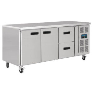Polar GD874 2 Door & 2 Drawer Counter Fridge