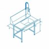 Classeq Left Hand Entry Table complete with Sink, Prewash Spray & Mixer Taps