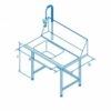 Classeq Right Hand Entry Table complete with Sink, Prewash Spray & Mixer Taps