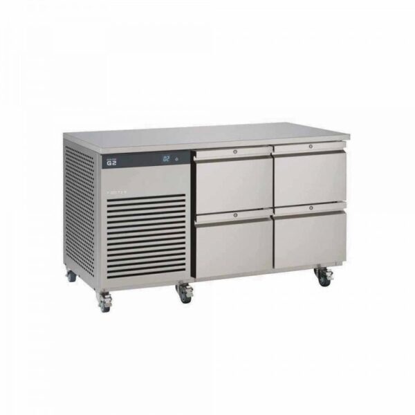 Foster EcoPro G2 EP1/2H Double Door Counter Fridge-Stainless Steel Ext/Aluminum Int-4 Drawers-R290