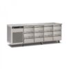 Foster EcoPro G2 EP1/4H 4 Door Counter Fridge-Stainless Steel Ext/Aluminum Int-12 Drawers-R290