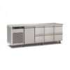 Foster EcoPro G2 EP1/4H 4 Door Counter Fridge-Stainless Steel Ext/Aluminum Int-1 Door & 6 Drawers-R290