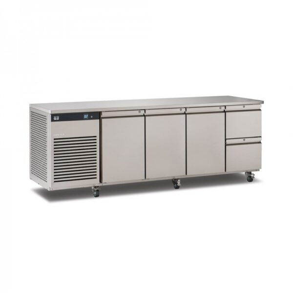 Foster EcoPro G2 EP1/4H 4 Door Counter Fridge-Stainless Steel Ext/Aluminum Int-3 Door & 2 Drawer-R290