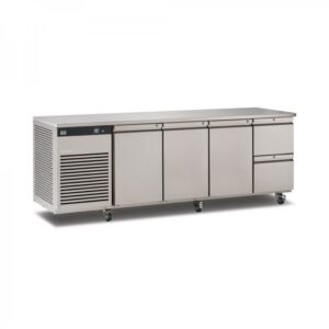 Foster EcoPro G2 EP1/4H 4 Door Counter Fridge-Stainless Steel-3 Door & 2 Drawer-R290