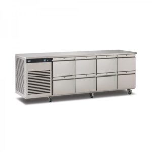 Foster EcoPro G2 EP1/4H 4 Door Counter Fridge-Stainless Steel Ext/Aluminum Int-8 Drawers-R290