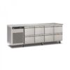 Foster EcoPro G2 EP1/4H 4 Door Counter Fridge-Stainless Steel-8 Drawers-R290