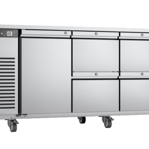 Foster EcoPro G3 EP1/4H 4 Door Counter Fridge-Stainless Steel Ext/Aluminum Int-1 Door & 6 Drawers-R290