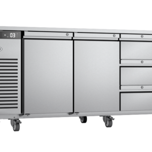 Foster EcoPro G3 EP1/4H 4 Door Counter Fridge-Stainless Steel Ext/Aluminum Int-2 Doors & 6 Drawers-R290