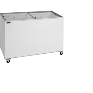 TEFCOLD IC400SC Sliding Flat Glass Lid Chest Freezer White
