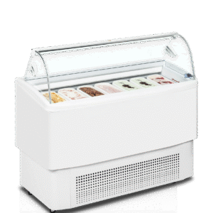 ISA FIJI 7 Ventilated Scoop Ice Cream Display White