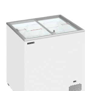 TEFCOLD IC201SC Sliding Flat Glass Lid Chest Freezer White