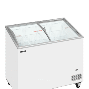 TEFCOLD IC301SCEB Sliding Curved Glass Lid Chest Freezer White