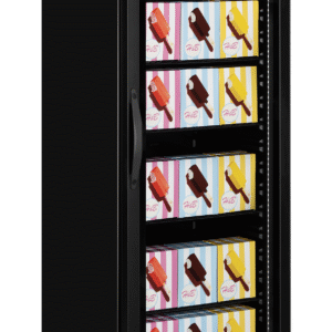 Tefcold UF400VGB  Glass Door Display Freezer Black